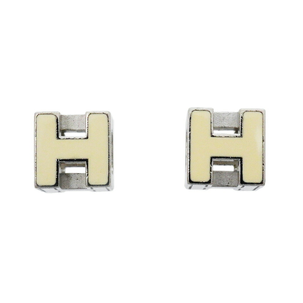 HERMES Silver Earrings